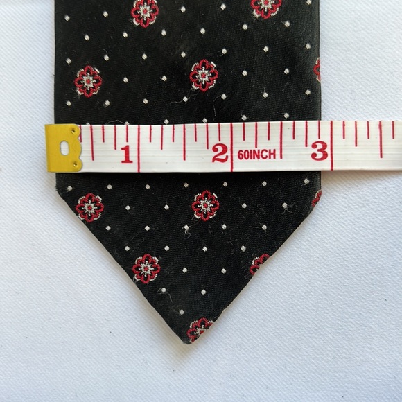 Vintage 70s Christian Dior Silk Tie - Blue with red - Picture 9 of 9